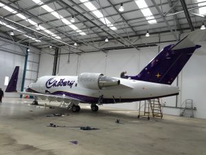 Cadburys Plane Wrap - Side View